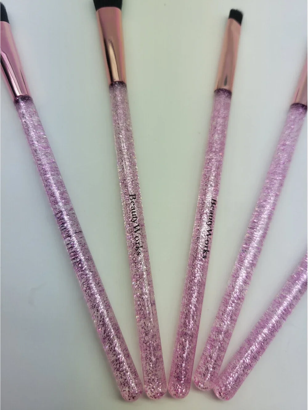 5 Pc Beautyworks NYC Makeup pink Brush Set  +   Macys 3 Pc Brush Cleaner Set